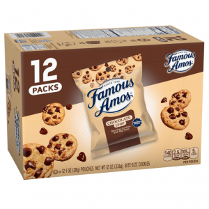 Famous Amos Classic Chocolate Chip Cookies, 1 Ounce Bag (Pack of 12) @ Amazon