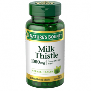 Nature's Bounty Milk Thistle, 1000 mg, Rapid Release Softgels, 50 Ct @ Amazon