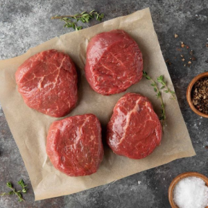 D'Artagnan 草饲牛肉菲力牛排（里脊肉）冷冻：4 块牛排（平均每块 6 oz）