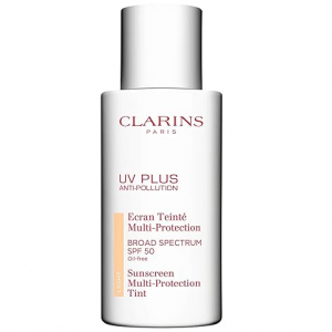 Clarins NEW UV Plus Anti-Pollution, Broad Spectrum SPF 50 Tinted Face Sunscreen @ Amazon