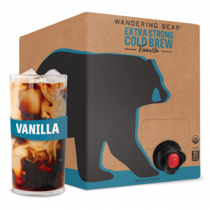 Wandering Bear Organic Vanilla Cold Brew Coffee On Tap, 128 fl oz (1 gallon) @ Amazon