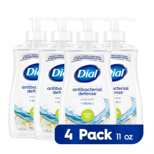 Dial Antibacterial Liquid Hand Soap, White Tea, 11 Ounce (Pack of 4), 4 Count @ Amazon