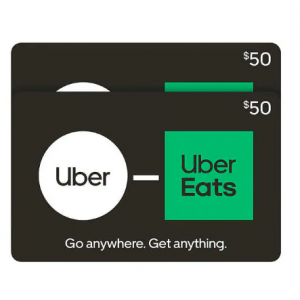 Uber 2 x $50 Gift Card (Email Delivery) for $79.99 @ Costco