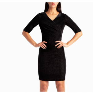 67% Off Velvet Short Sleeve Lauren Dress @ Nicole Miller