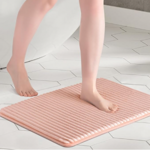 FRESHMINT Ultra Soft Charcoal Infused Memory Foam Bath Mat 17" x 24" @ Amazon