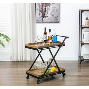 Better Homes & Gardens Entertainment Cart, Wood and Black @ Walmart