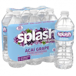 Splash Refresher Acai Grape Flavored Water, 16.9 Fl Oz, Plastic Bottle Pack of 6 @ Amazon