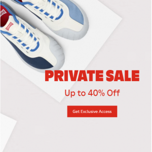 Up To 40% Off Private Sale @ Camper UK