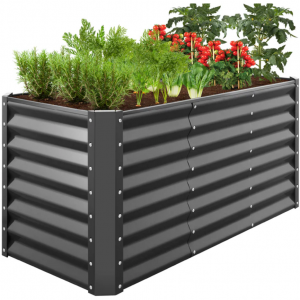 Outdoor Metal Raised Garden Bed for Vegetables, Flowers, Herbs - 4x2x2ft @ Best Choice Products