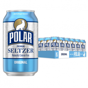 Polar Seltzer 原味氣泡水 12oz 18罐 @ Amazon
