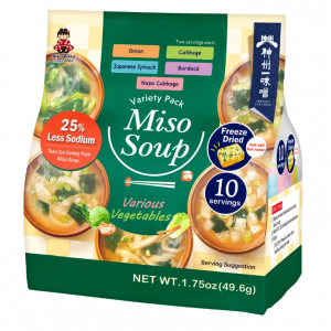 Miko Brand Freeze Dried Various Vegetables Miso Soup 10 Servings 25% Less Sodium @ Amazon