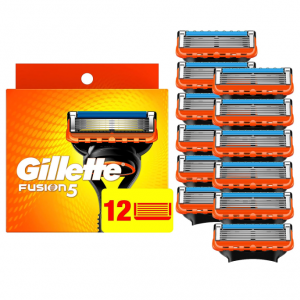 Gillette Fusion 5層刀片剃須刀替換頭 12支 @ Amazon