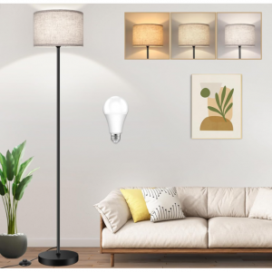 TOBUSA Floor Lamp for Living Room Bedroom with 3CCT LED Bulb @ Amazon