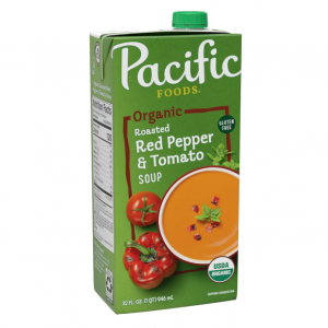 Pacific Foods Organic Creamy Roasted Red Pepper & Tomato Soup, 32 Ounce Resealable Carton @ Amazon