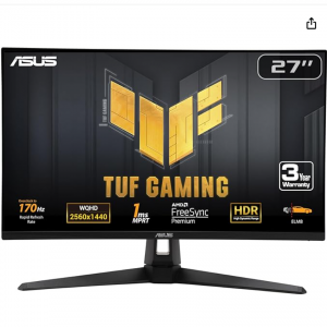 32% off ASUS TUF Gaming 27” 1440P Monitor (VG27AQA1A) - QHD (2560 x 1440) @Amazon
