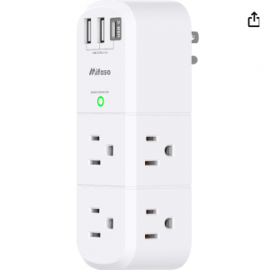 Amazon.com - Mifaso 6 孔插线板 + 2 USB充电器 + 1个Type C 插座 ，折上再减$2 