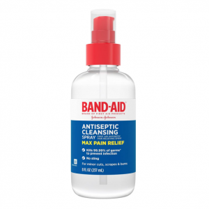 Band-Aid Brand Pain Relieving Antiseptic Cleansing Spray, Pramoxine HCl, 8 fl. Oz @ Amazon