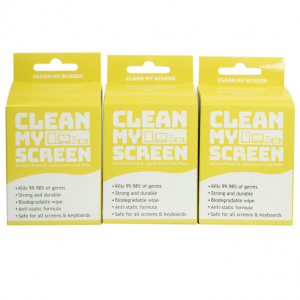 Clean Screen Wipes - Phone, Computer, LCD Screen Cleaner Biodegradable Wet Wipes 30ct Bundle