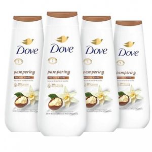 Amazon Dove多芬乳木果香草沐浴露20 Fl Oz4瓶装热卖 