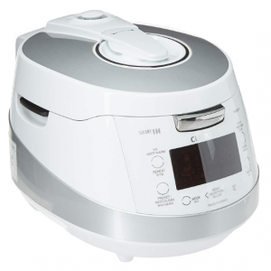 Cuckoo Induction Heating Pressure Rice Cooker, White/Silver, 6 Cups @ Amazon