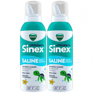 Vicks Sinex 生理盐水鼻腔喷雾 5oz x 2瓶 不含药物 温和不刺激 @ Amazon