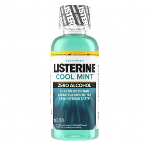 Listerine Zero Alcohol Mouthwash, Less Intense Alcohol-Free Oral Care Formula, 3.2 fl. oz @ Amazon