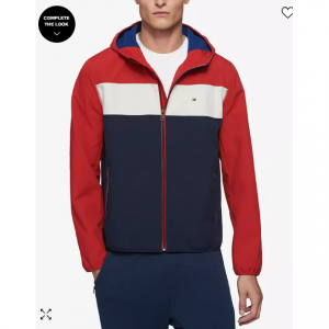 TOMMY HILFIGER Men's Hooded Soft Shell Jacket $48 shipped