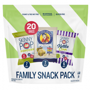 SkinnyPop Family SnackPack Original, 0.5oz Indivudlaly Sized Bags, (20 Count) @ Amazon