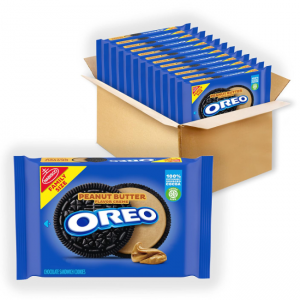 OREO Peanut Butter Creme Chocolate Sandwich Cookies, Family Size, 12 - 17 oz Packs @ Amazon