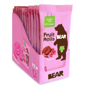 BEAR Real Fruit Snack Rolls - Raspberry – 12 Pack (2 Rolls Per Pack) @ Amazon