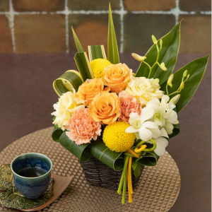 アレンジメント「和花の贈り物~山吹~」