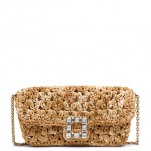 ROGER VIVIER Jeu de Fille Crochet raffia 斜挎包