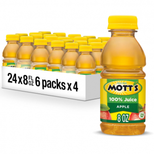 Mott's 100% Original Apple Juice, 8 Fl Oz Bottles, 24 Count (4 Packs Of 6) @ Amazon