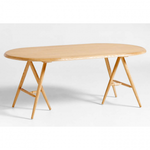 Malin 78英寸椭圆形天然橡木餐桌