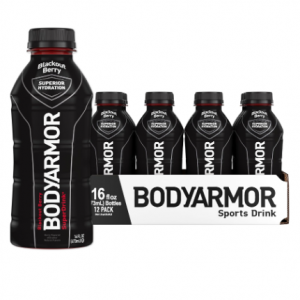 BODYARMOR Sports Drink Sports Beverage, Blackout Berry, 16 Fl Oz (Pack of 12) @ Amazon