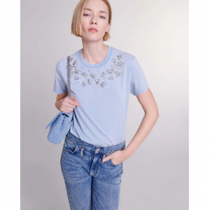 Maje Rhinestone T恤