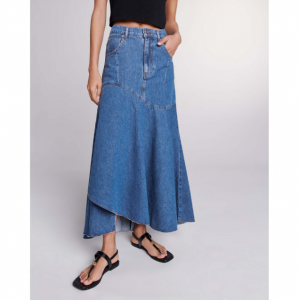 Maje Asymmetrical 牛仔半裙