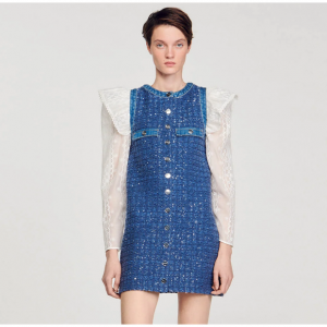 Sandro Paris Short Tweed Trapeze 连衣裙