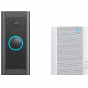 Ring - Wi-Fi Smart Video Doorbell - Wired with Chime - Black for $69.99@Best Buy