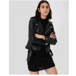 38% Off Frejya Black Biker Leather Jacket @ NYC Leather Jacket