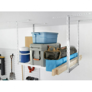 Gladiator Garageworks可调节顶置储物架，48 英寸长 x 24 英寸宽 x 23 英寸–37 英寸高