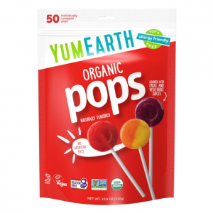 YumEarth 天然有機多種口味水果棒棒糖 50支裝