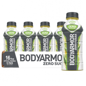 BODYARMOR ZERO Sugar Lemon Lime, 16 fl oz (pack of 12) @ Amazon