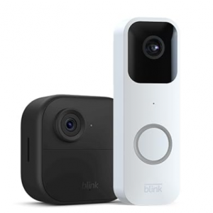 Amazon  -  Blink 视频门铃 + 无线 Outdoor 4 智能安全摄像头1个（第 4 代），带同步模块 2,3.7折