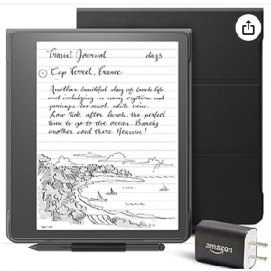 Amazon - Kindle Scribe (64 GB)阅读器，高级书写笔，皮革保护套，6.3折