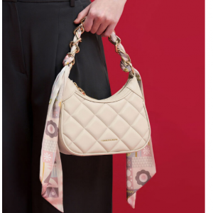 21% Off Mini Alcott Scarf Handle Quilted Bag - Oat @ Charles & Keith UK 