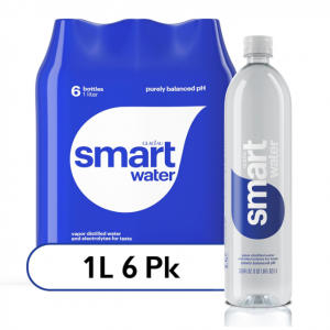 Smartwater Packaged Drinking Water, 33.8 Fl Oz (pack of 6) @ Amazon