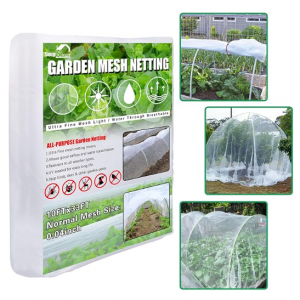 SnugNiture Garden Netting 10x33FT Ultra Fine Mesh Mosquito Netting Plant Covers @ Amazon