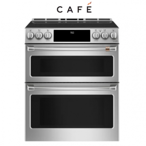 Cafe 3030 英寸宽 7 立方米英尺的带对流功能的滑入式电动双烤箱电磁炉