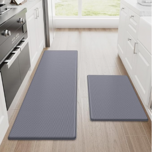StepLively 2-Piece Anti-Fatigue Cushioned Kitchen Mat Set, Sink - 17.3"x30" and 17.3"x47" @ Amazon